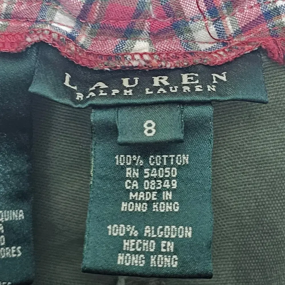 Ralph Lauren Utility Pant Tie String Cotton Olive green size M (see measurements - Picture 6 of 8